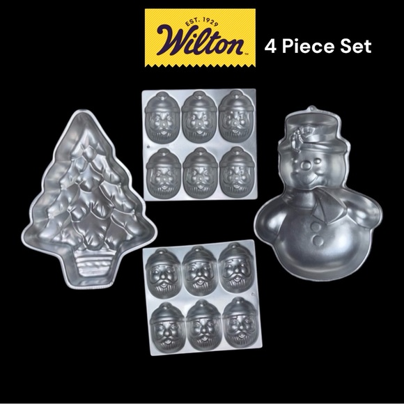Wilton Other - Wilton (EUC) Set of 4 Christmas Cake Pans